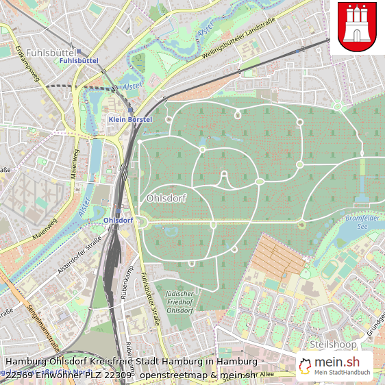 Hamburg Ohlsdorf  Lageplan